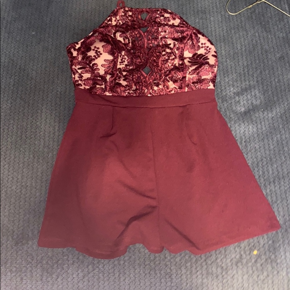 Lace one piece romper